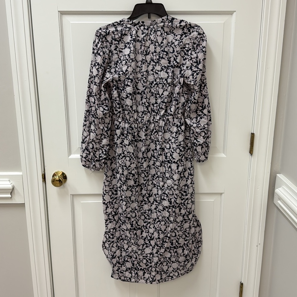 J Crew Tie Waist Cotton Voile MIDI Dress in Rose Vines Sz 4! - Picture 9 of 12